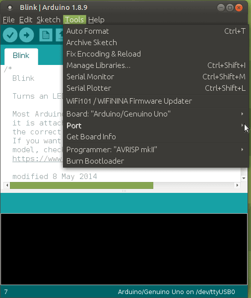 Linux Arduino IDE COM Port