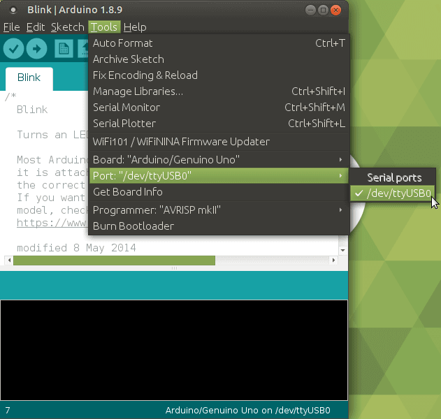 Linux Arduino IDE COM Port CH340